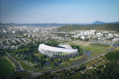 Vue d'artiste du futur stade